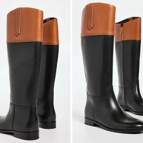 NIB Tory Burch Leather Double T Riding Boots Size 9 - Picture 4 of 11